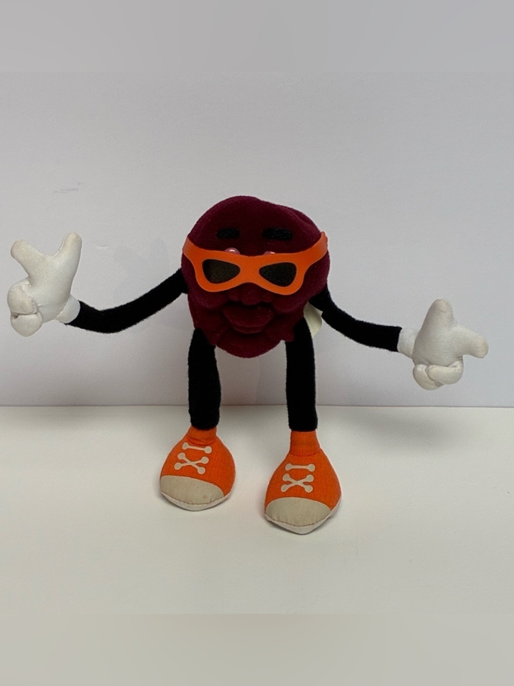 Hardee's Vintage Plush California Raisins 6" 1988 Applause Sunglasses